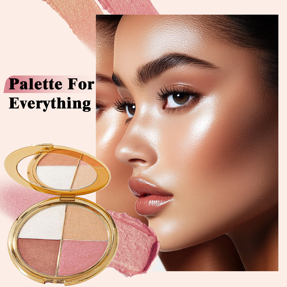 🦖All-in-One Eye & Cheek Glow Palette | Silky Formula, Lasting Glass-Skin Shine