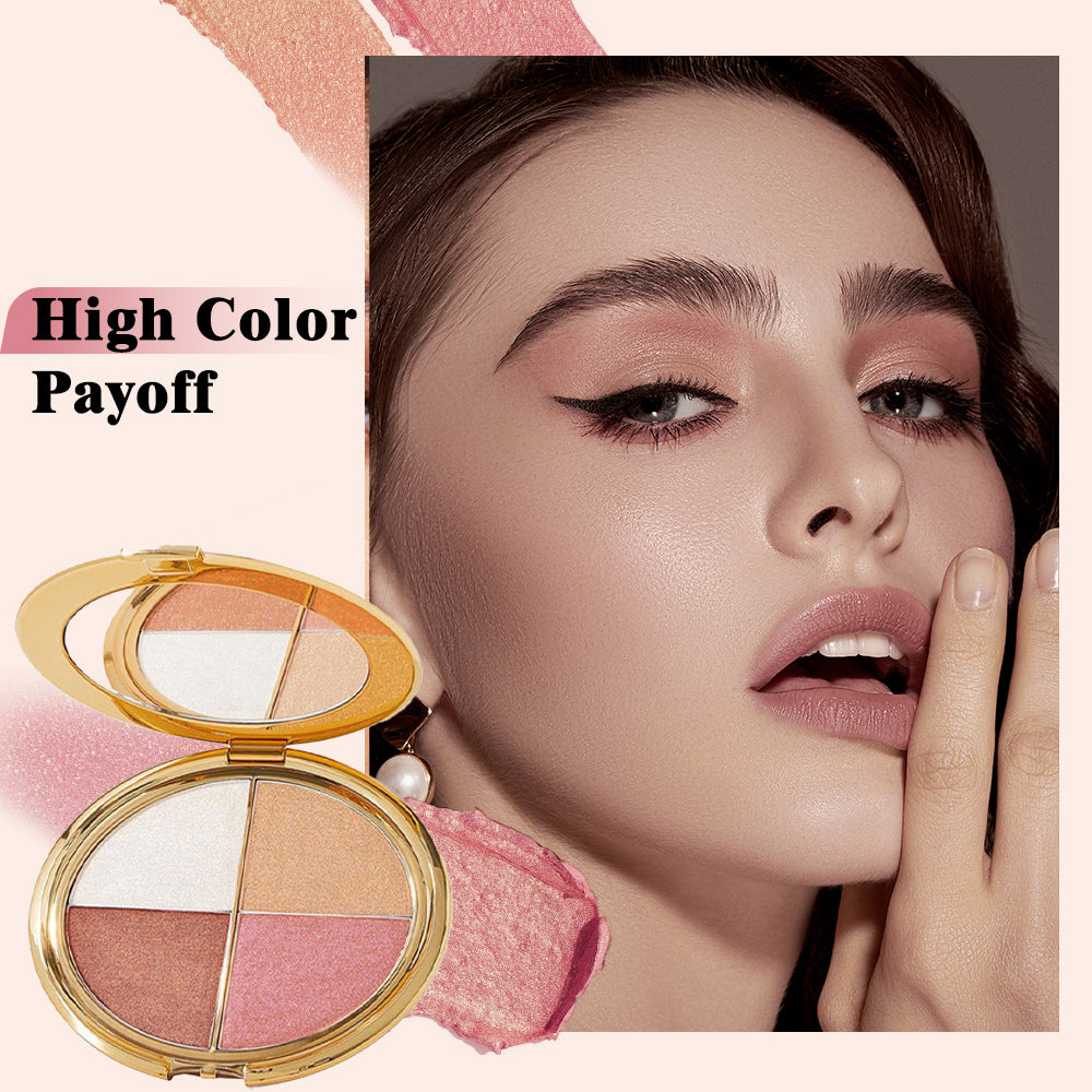 🦖All-in-One Eye & Cheek Glow Palette | Silky Formula, Lasting Glass-Skin Shine