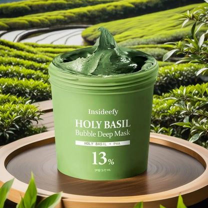 🌼50% OFF🌿 Holy Basil Bubble Deep Mask — 13% Herbal Power for Clear & Fresh Skin