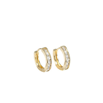 🌟Veyla 18k White Gold Plated Silver Huggie Hoop Earrings for Women with Simulated Diamond Crystals🌟