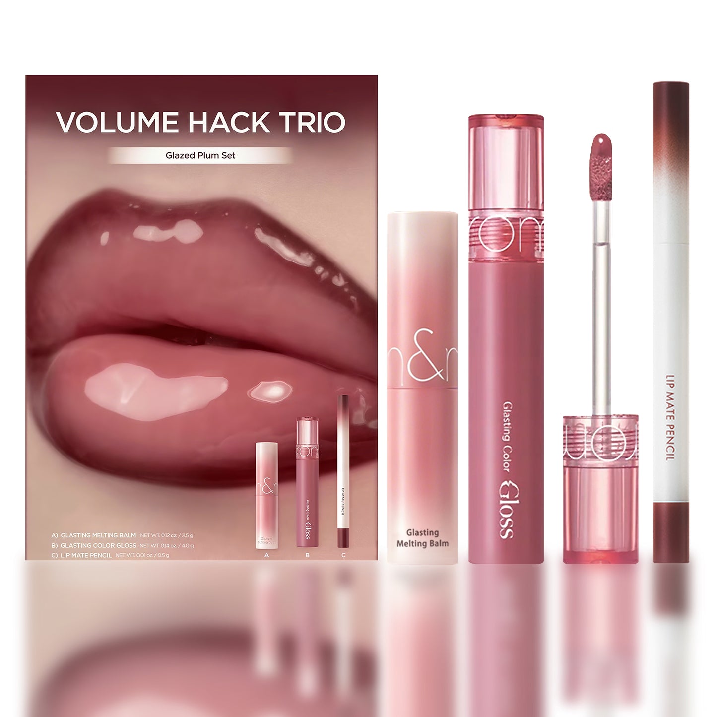 🔥Final 3 hours Buy 2 Get 1 FREE:LIP VOLUME HACK TRIO (3 Shades, Lip Mate Pencil & Melting Balm & Color Gloss)