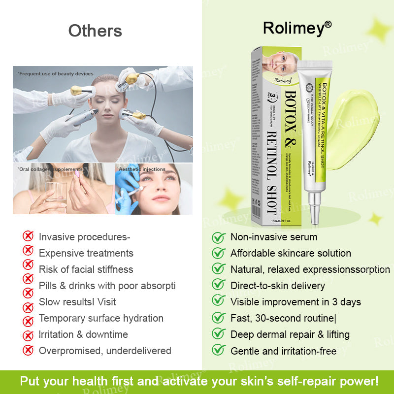 💍🎁Made and shipped from Canada 💫Rolimey® Botox & Vita-A Retinol Shot Wrinkle-Lift Tightening cream - Last Day Promotion 70% OFF